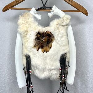 Native American Mandala Beads Feathers Skins Fur Wall Hanging Dream Catcher Rare